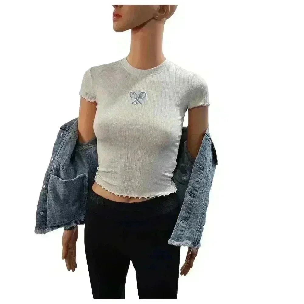 Light Wash Distressed Denim Jacket - Never Worn - Picture 7 of 7
